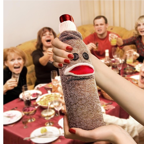 Genuine Fred WINE MONKEY Sock Monkey Bottle Caddy NWT - Picture 3 of 12